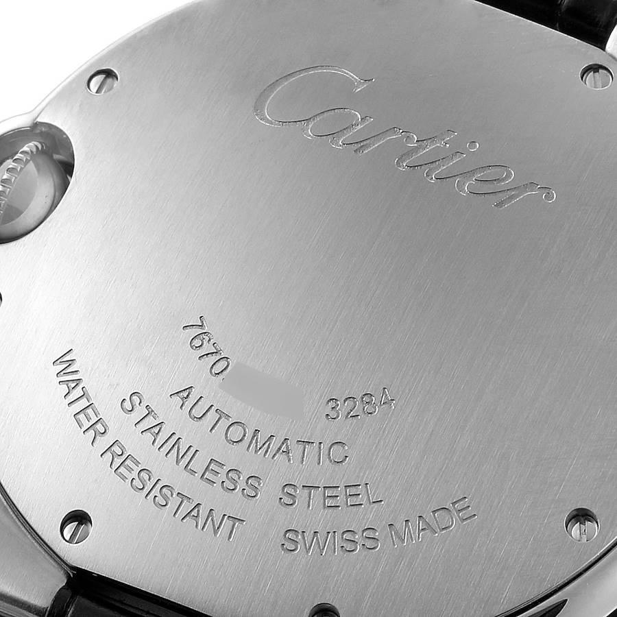 Cartier Ballon Bleu Automatic Stainless Steel Mens Watch W69017Z4 Unworn For Sale 2