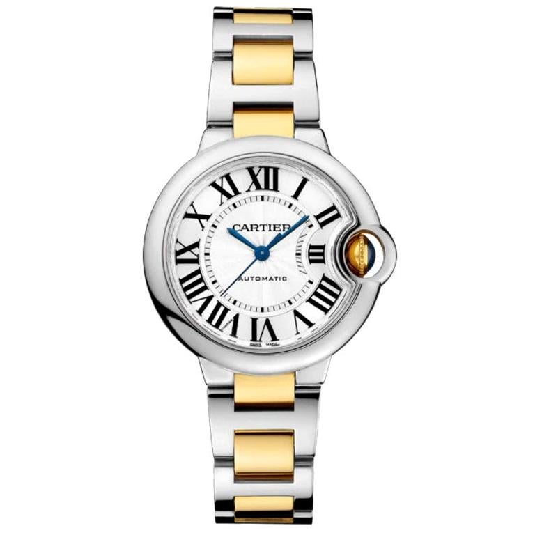 Cartier Ballon Bleu Automatic Steel and Yellow Gold Ladies Watch W2BB0002