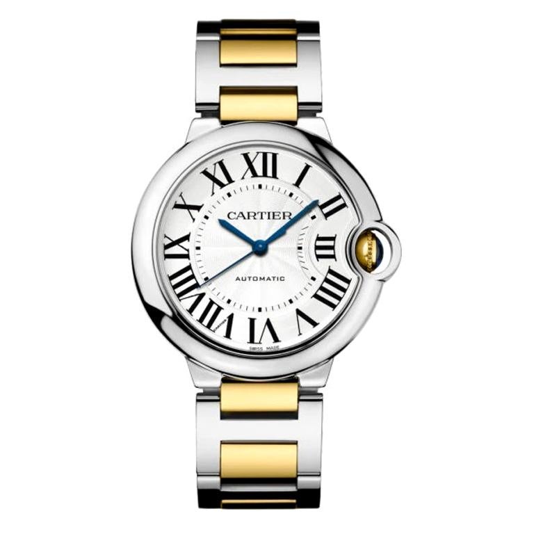 Cartier Ballon Bleu Automatic Steel and Yellow Gold Ladies Watch W2BB0012