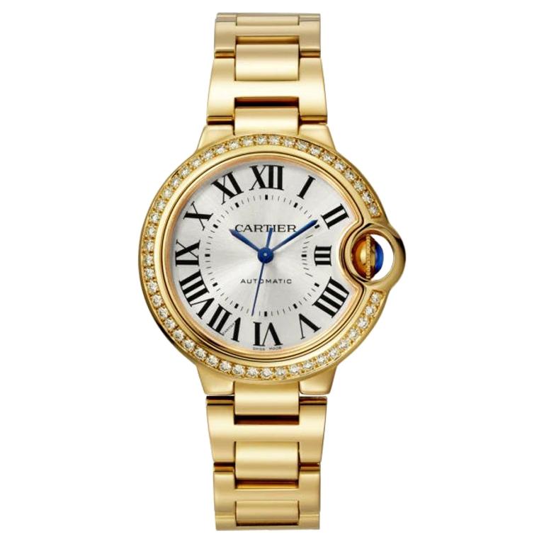Cartier Ballon Bleu Automatic Yellow Gold and Diamond Watch WJBB0042
