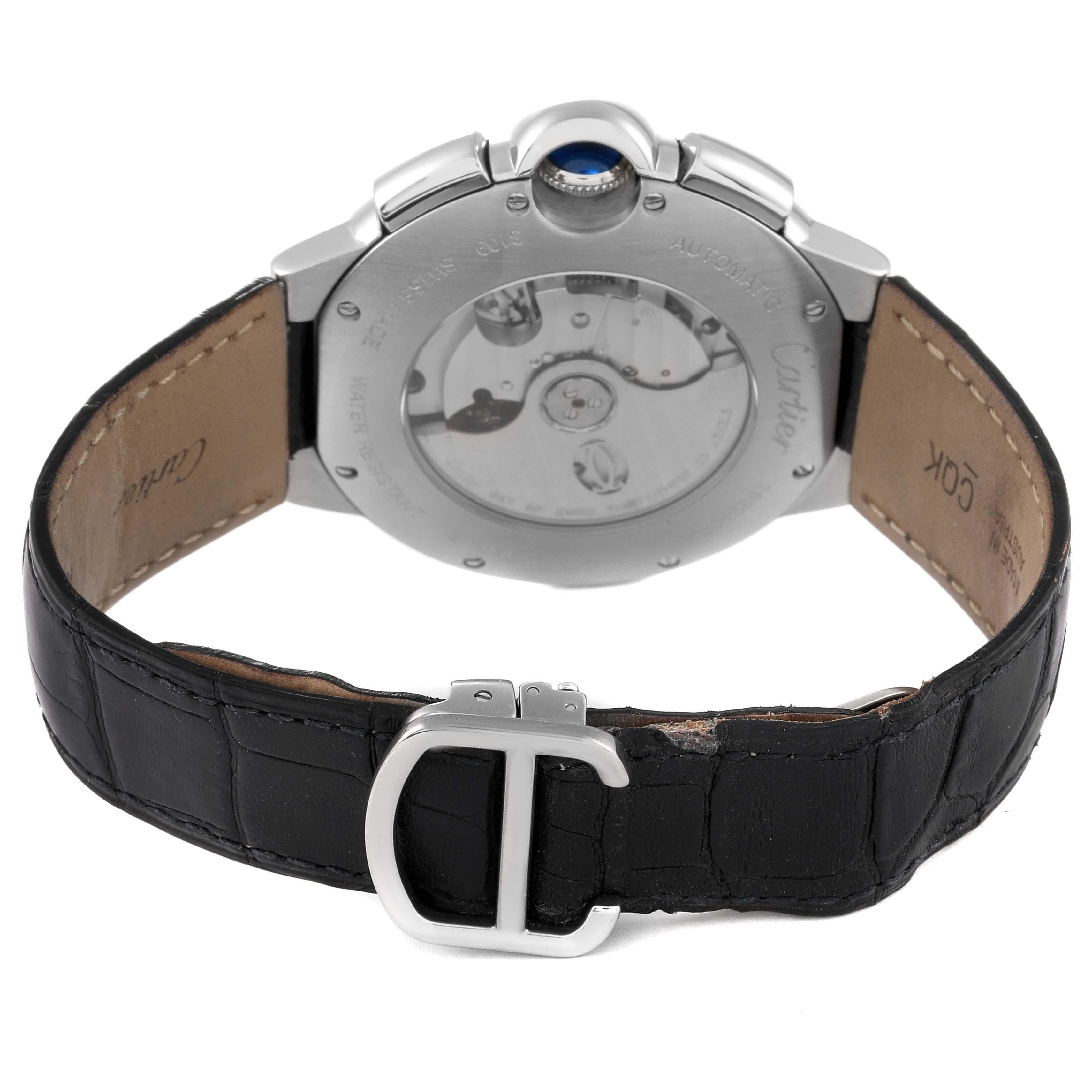 Cartier Ballon Montre chronographe en acier pour hommes W6920052 en vente 2