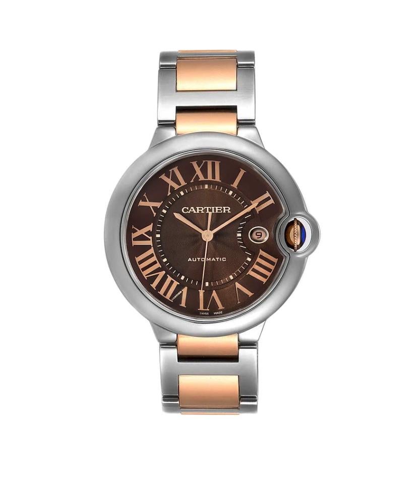 Cartier Ballon Bleu Chocolate Dial Montre W6920032 Pour hommes en vente