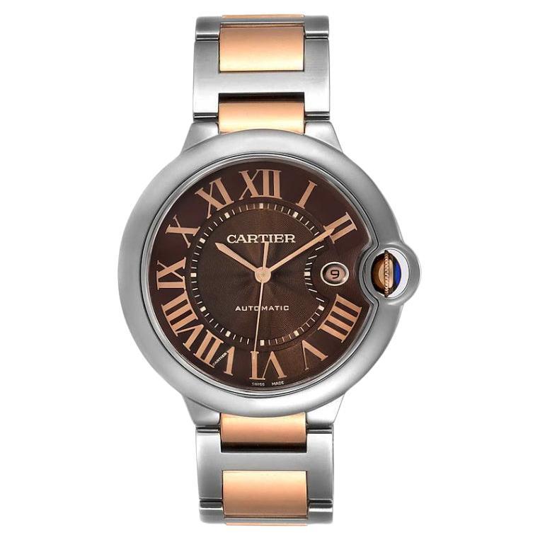 Cartier Ballon Bleu Chocolate Dial Watch W6920032 For Sale