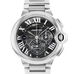 Cartier Ballon Bleu Chronograph Steel Grey Dial Automatic Men's Watch W6920025