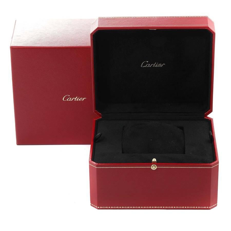 Cartier Ballon Bleu Chronograph Steel Rose Gold Silver Dial Mens Watch W6920063 For Sale 2