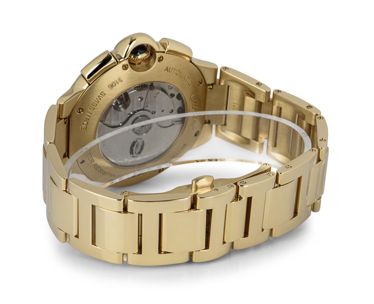 Cartier Ballon Bleu Chronograph Yellow Gold B&P W6920008 1