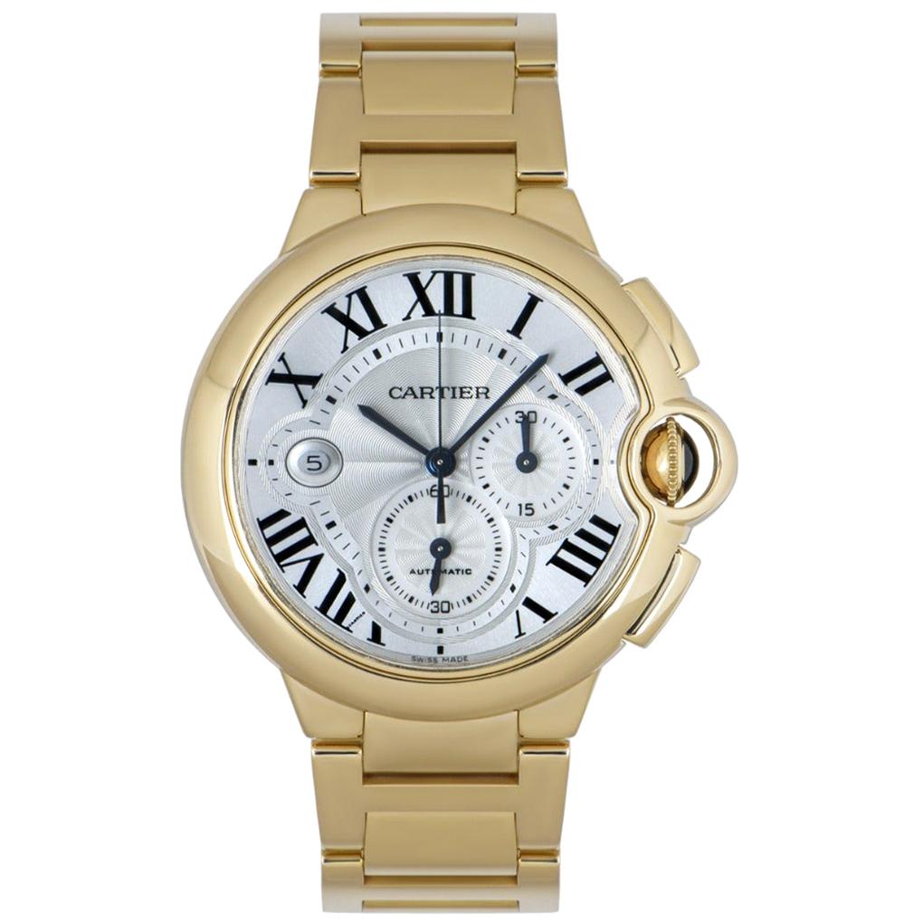 Cartier Ballon Bleu Chronograph Yellow Gold B&P W6920008