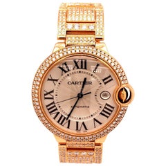 Cartier Ballon Bleu de Cartier 18K Rose Gold Automatikwerk Diamantuhr