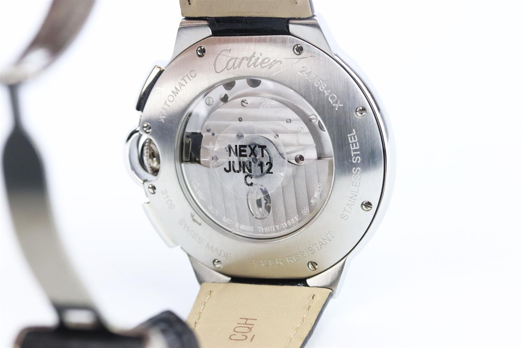 De las mujeres Reloj Cartier Ballon Bleu De Cartier 44MM Acero Inoxidable Y Aligátor