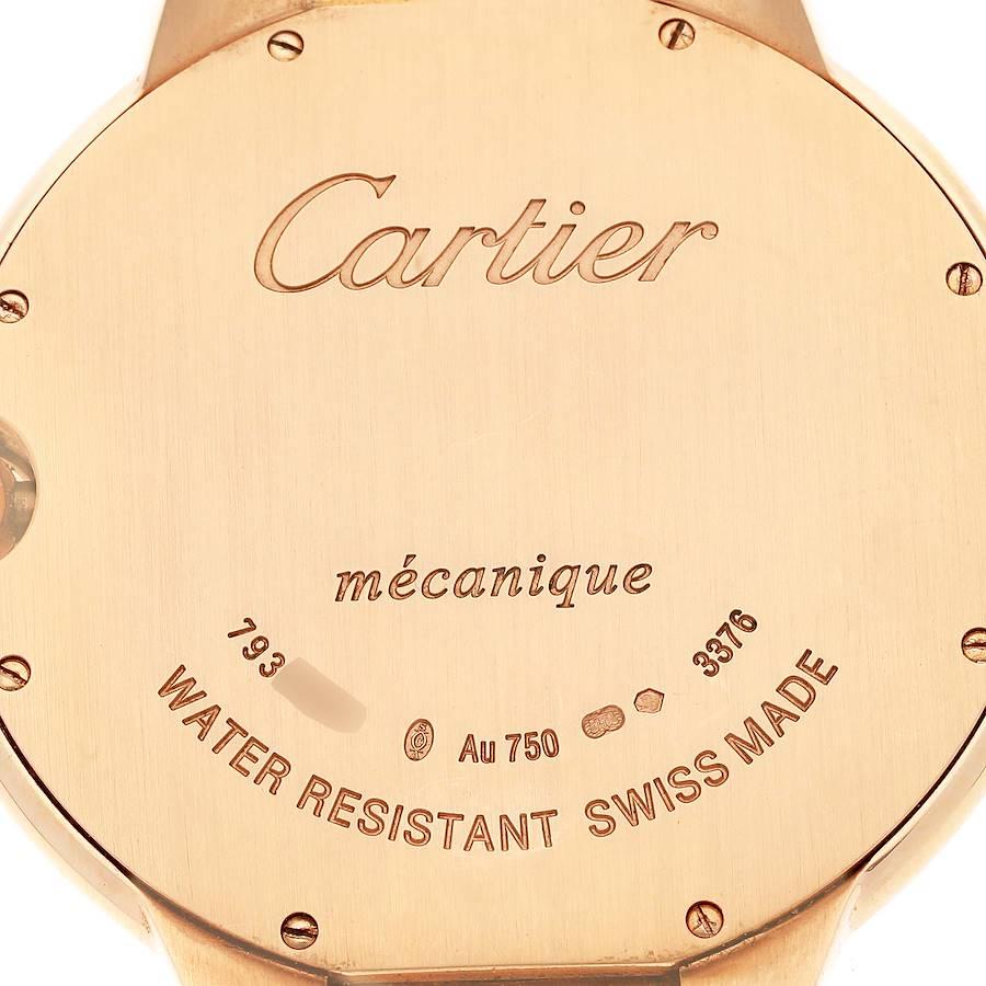 Cartier Ballon Bleu De Cartier Rose Gold Mens Watch W690054 Box Papers en vente 2