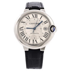 Cartier Ballon Bleu De Cartier Automatic Watch Stainless Steel and Alligator