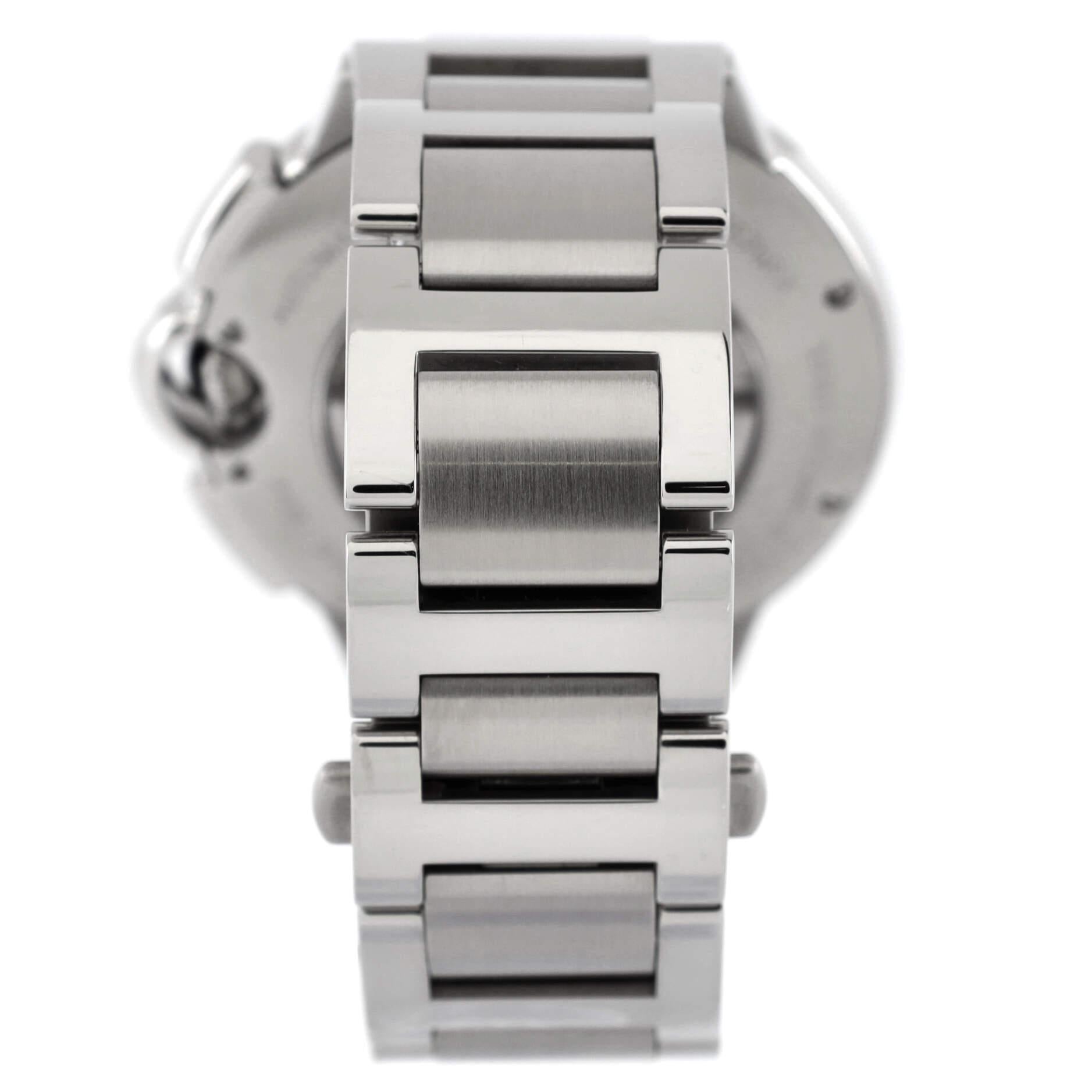 Cartier Ballon Bleu de Cartier Chronograph Automatic Watch Stainless Steel 44 In Good Condition For Sale In New York, NY