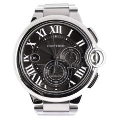 Cartier Montre à chronographe automatique Ballon Bleu de Cartier en acier inoxydable 44
