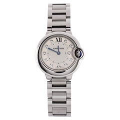 Cartier Ballon Bleu De Cartier Quartz Watch Stainless Steel with Diamond Markers