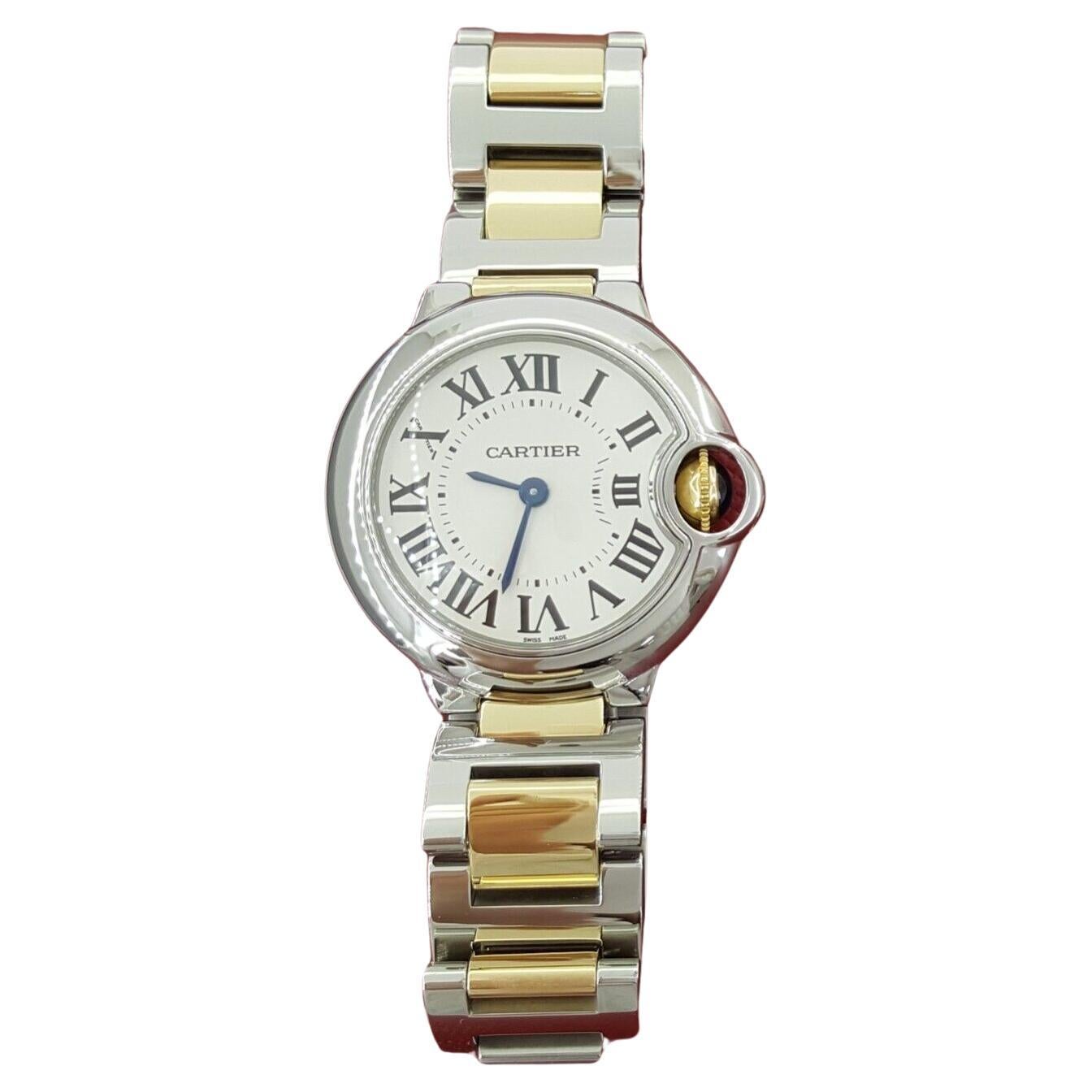 Cartier Ballon Bleu De Cartier Taille Petit 28 mm Acier inoxydable et 18 carats  en vente