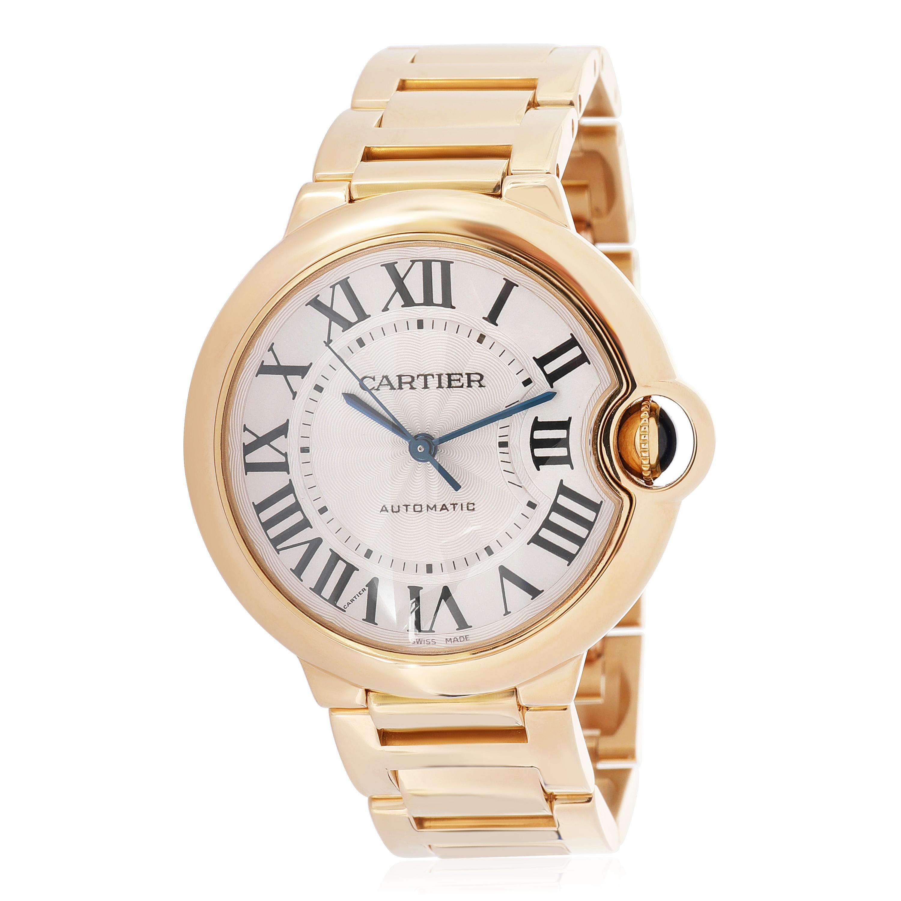 Cartier Ballon Bleu de Cartier W69003Z2 Unisex Watch in 18kt Yellow Gold In Excellent Condition In New York, NY