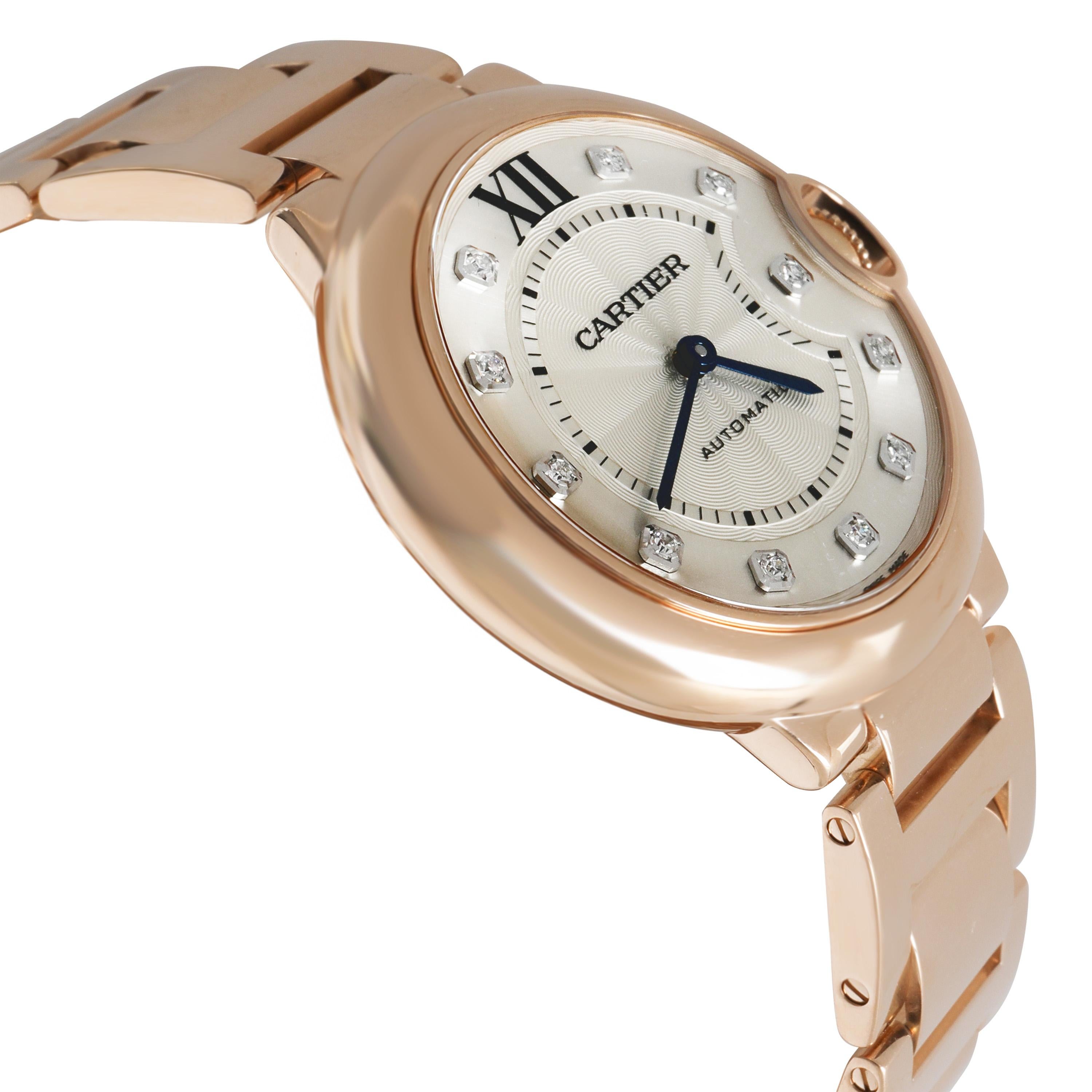 Cartier Ballon Bleu de Cartier WE902026 Unisex Watch in 18K Rose Gold For Sale 1