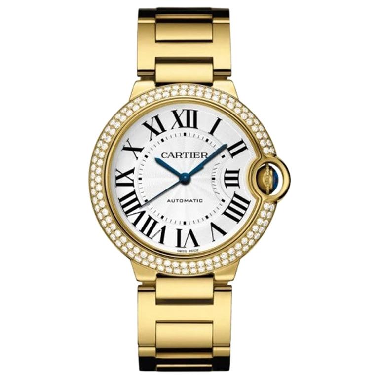 Cartier Ballon Bleu De Cartier Yellow Gold Diamond Watch WJBB0007