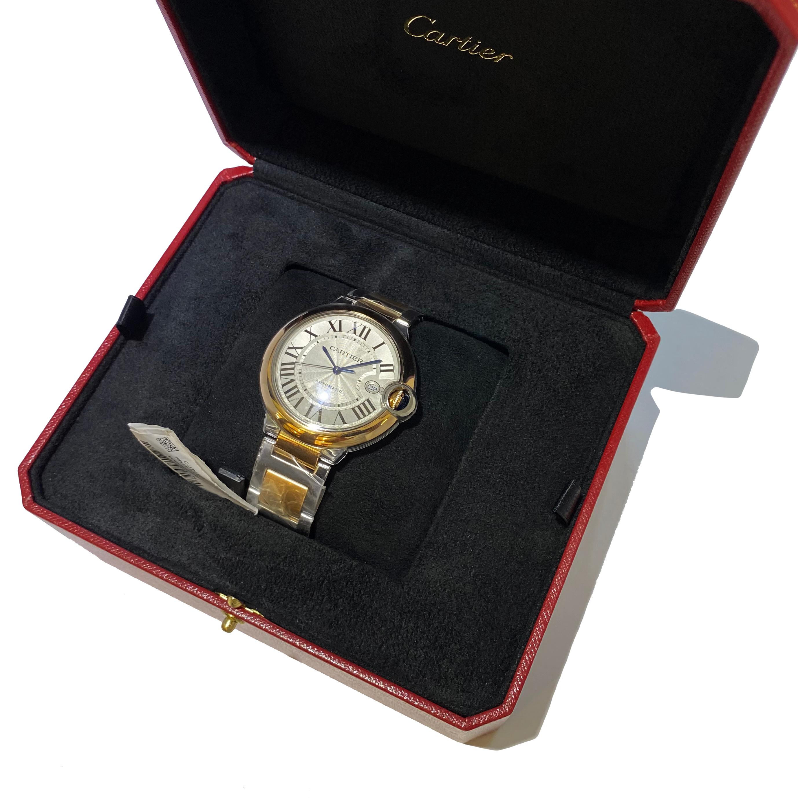 Montre automatique Cartier Ballon Bleu De Guilloche Dial Unisexe en vente