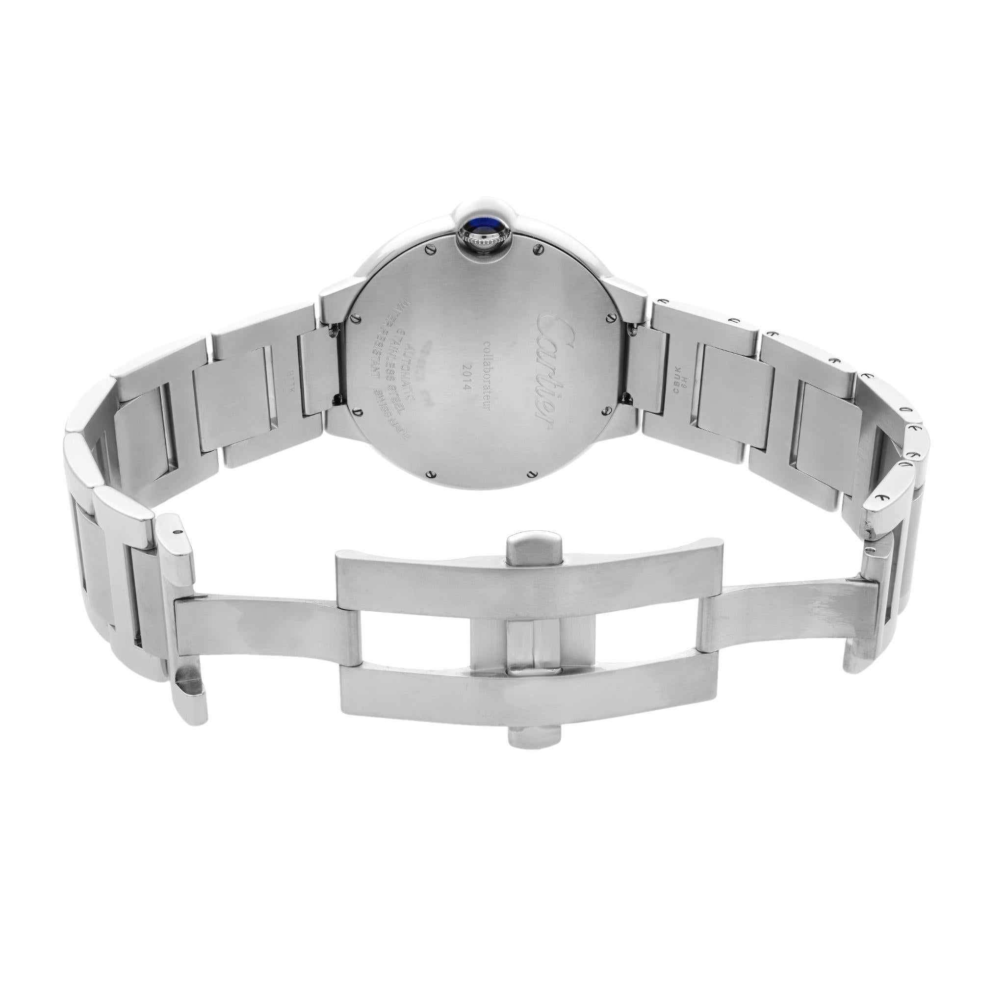 Cartier Ballon Bleu De Argent Cadran Opalin LC Logo Montre Automatique Homme W69012Z4 1