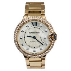 Cartier Ballon Bleu Diamond Bezel Diamond Dial 18k Rose Gold, Watch