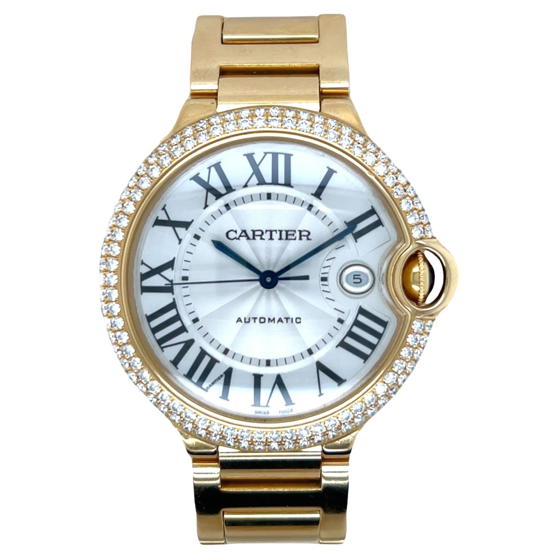 CARTIER Ballon Bleu Gold Diamant 42mm Uhr