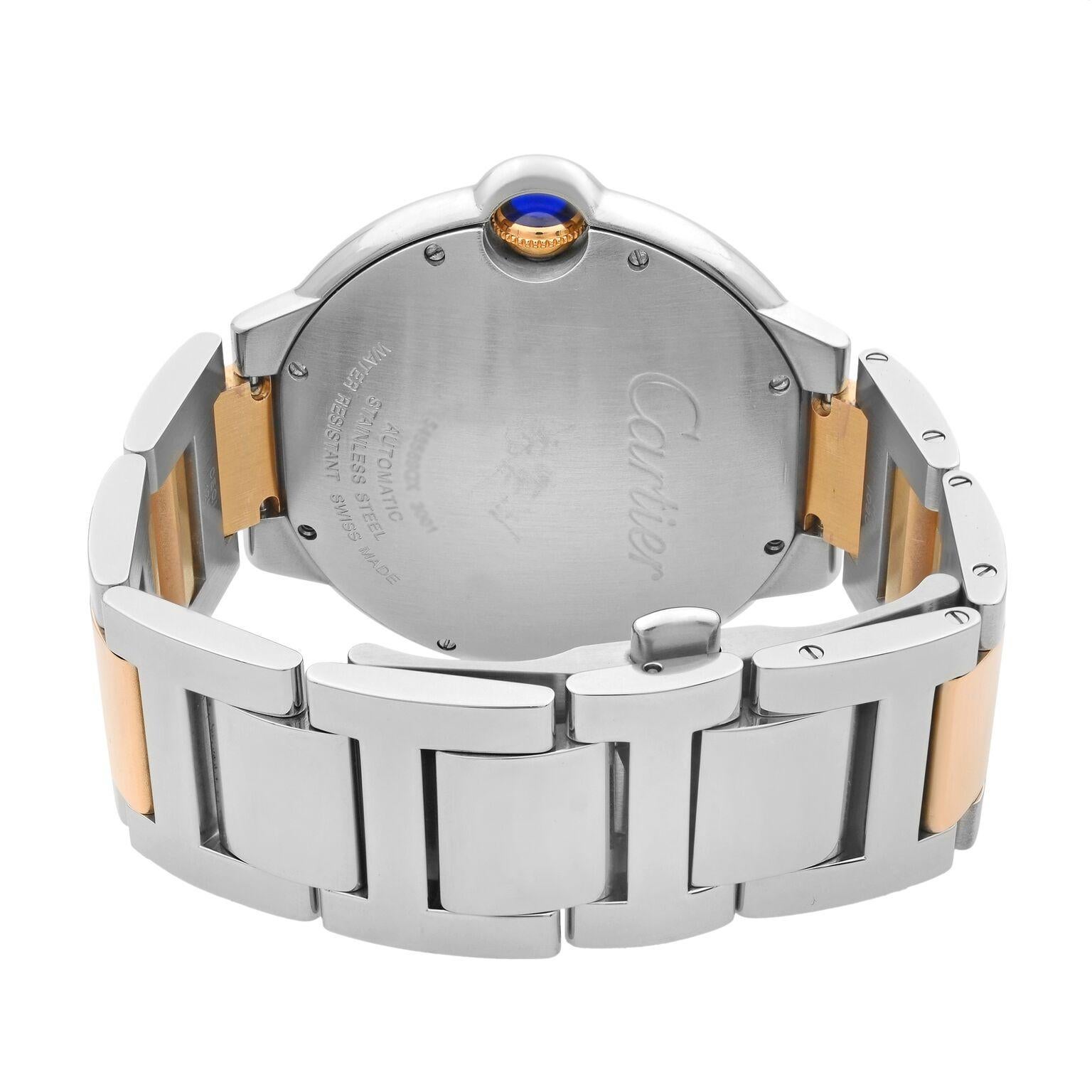 Cartier Ballon Bleu Gold Steel Chocolate Dial Automatic Men's Watch W6920032 2