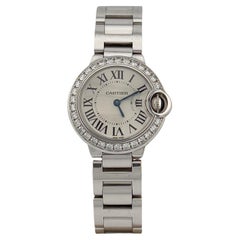Cartier Ballon Bleu Ladies 3008 WE900323 Diamond Bezel 18K White Gold Box
