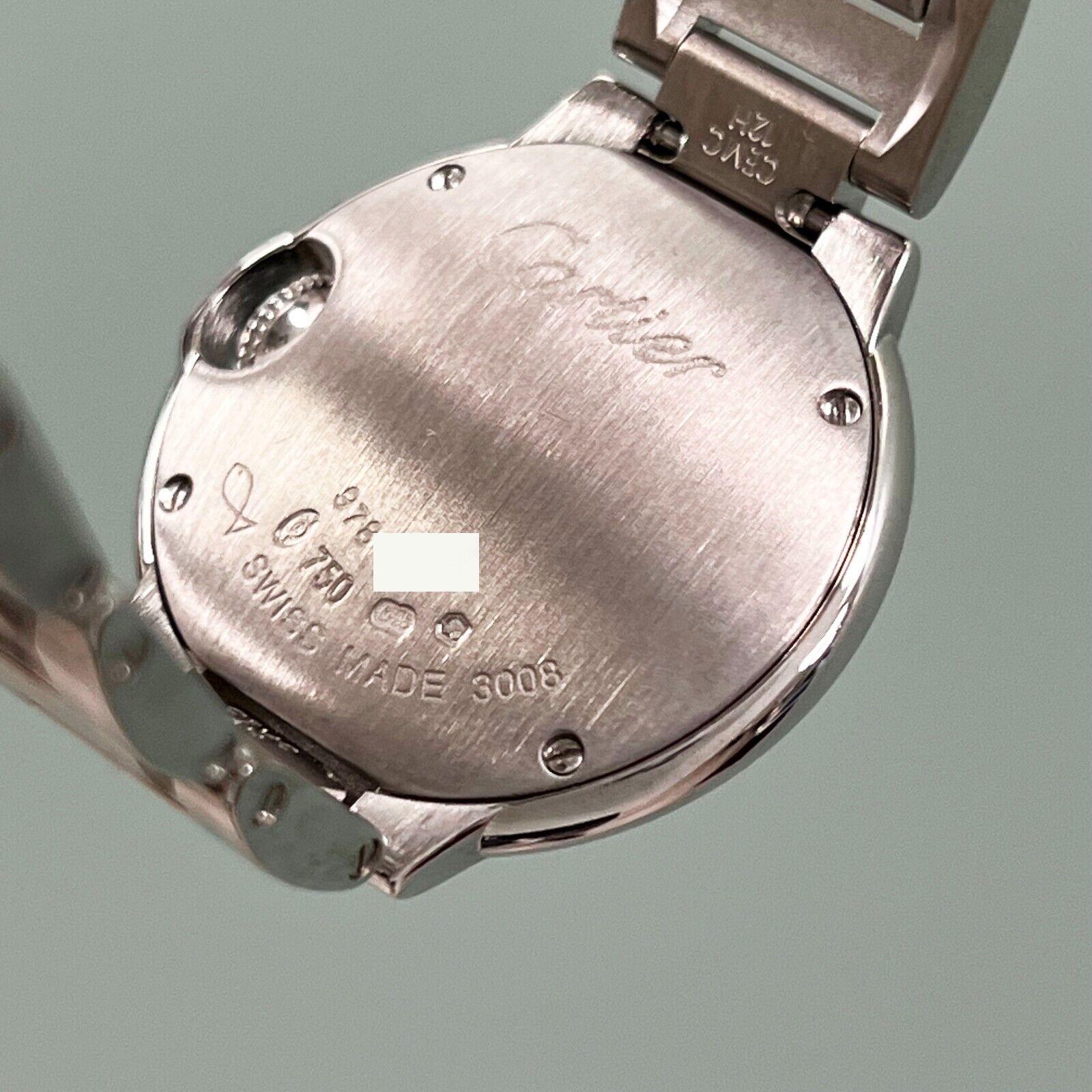 Cartier Ballon Bleu Ladies 3008 WE900323 Diamond Bezel 18K White Gold Box Papers 7