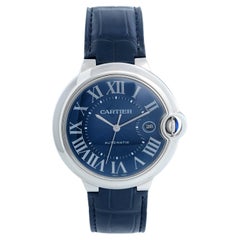 Cartier Montre Ballon Bleu en acier inoxydable avec cadran automatique bleu pour hommes WSBB002