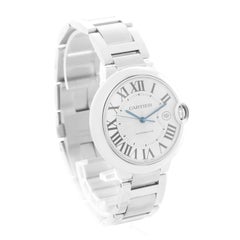 Cartier Ballon Bleu Men's 42mm Stainless Steel Automatic Watch W69012Z4 3765
