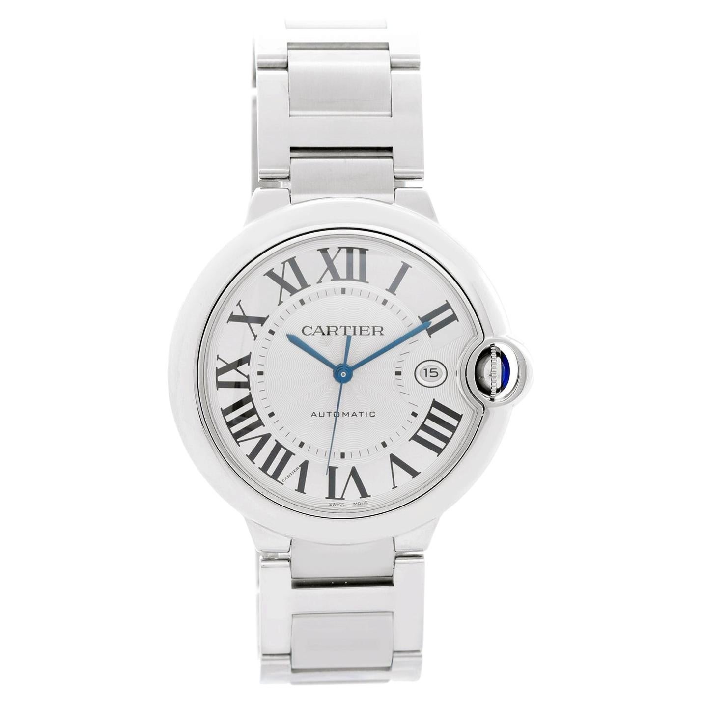 Montre automatique Cartier Ballon Bleu pour homme, 42 mm, acier inoxydable, W69012Z4 3765