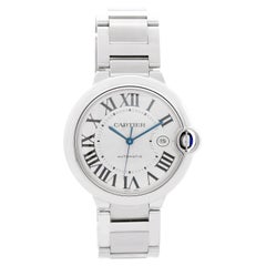Cartier Ballon Bleu Men's 42mm Stainless Steel Automatic Watch W69012Z4 3765