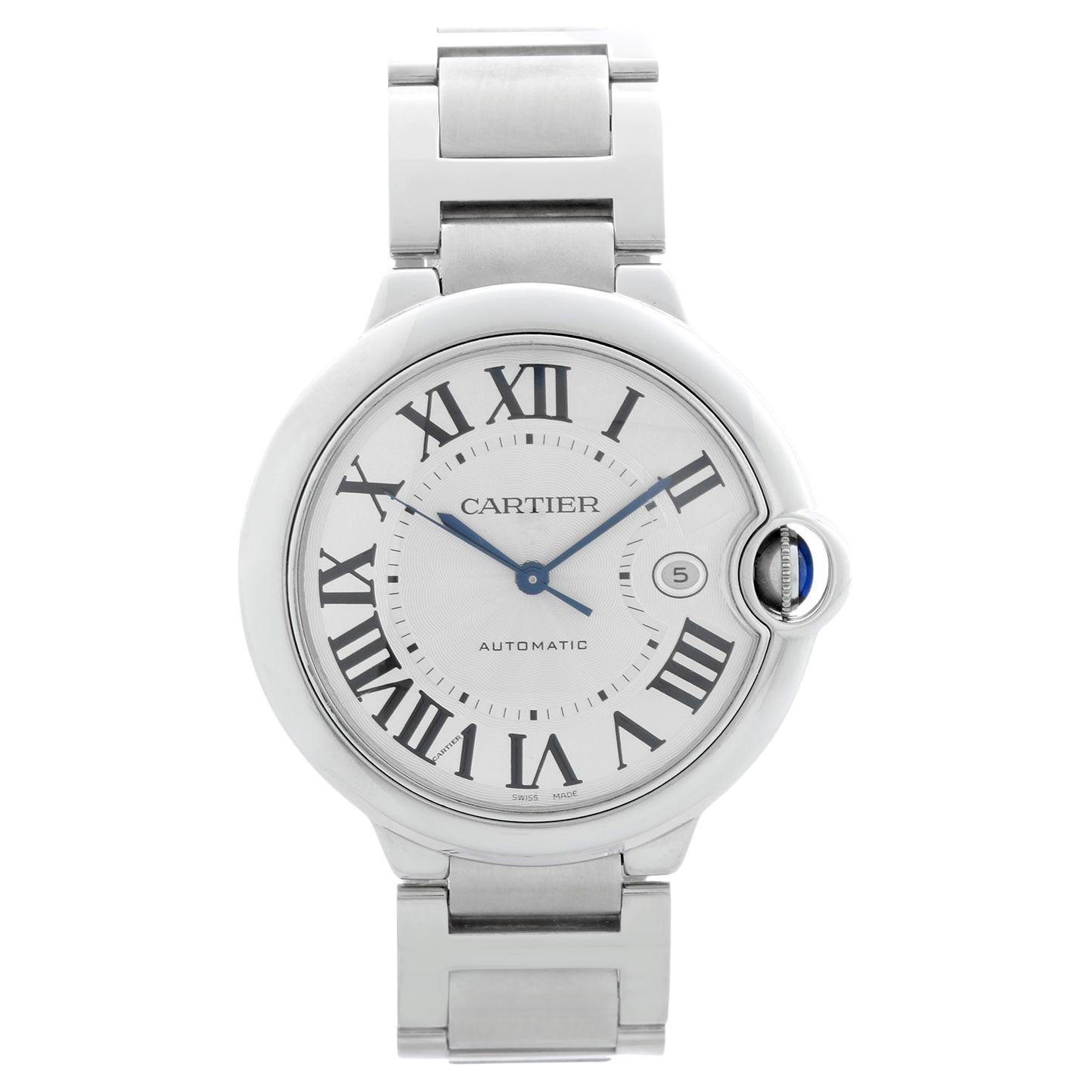 Orologio automatico da uomo Cartier Ballon Bleu 42 mm in acciaio inossidabile W69012Z4