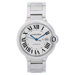 Cartier Ballon Bleu Men's 42mm White Gold Automatic Watch W69013Z2