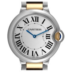 Cartier Ballon Bleu Steel Yellow Gold Watch W69008Z3 Box Papers