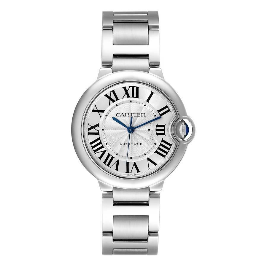 Cartier Ballen Bleu De Cartier Silver Dial Silver Steel Strap Watch for Women - W6920084