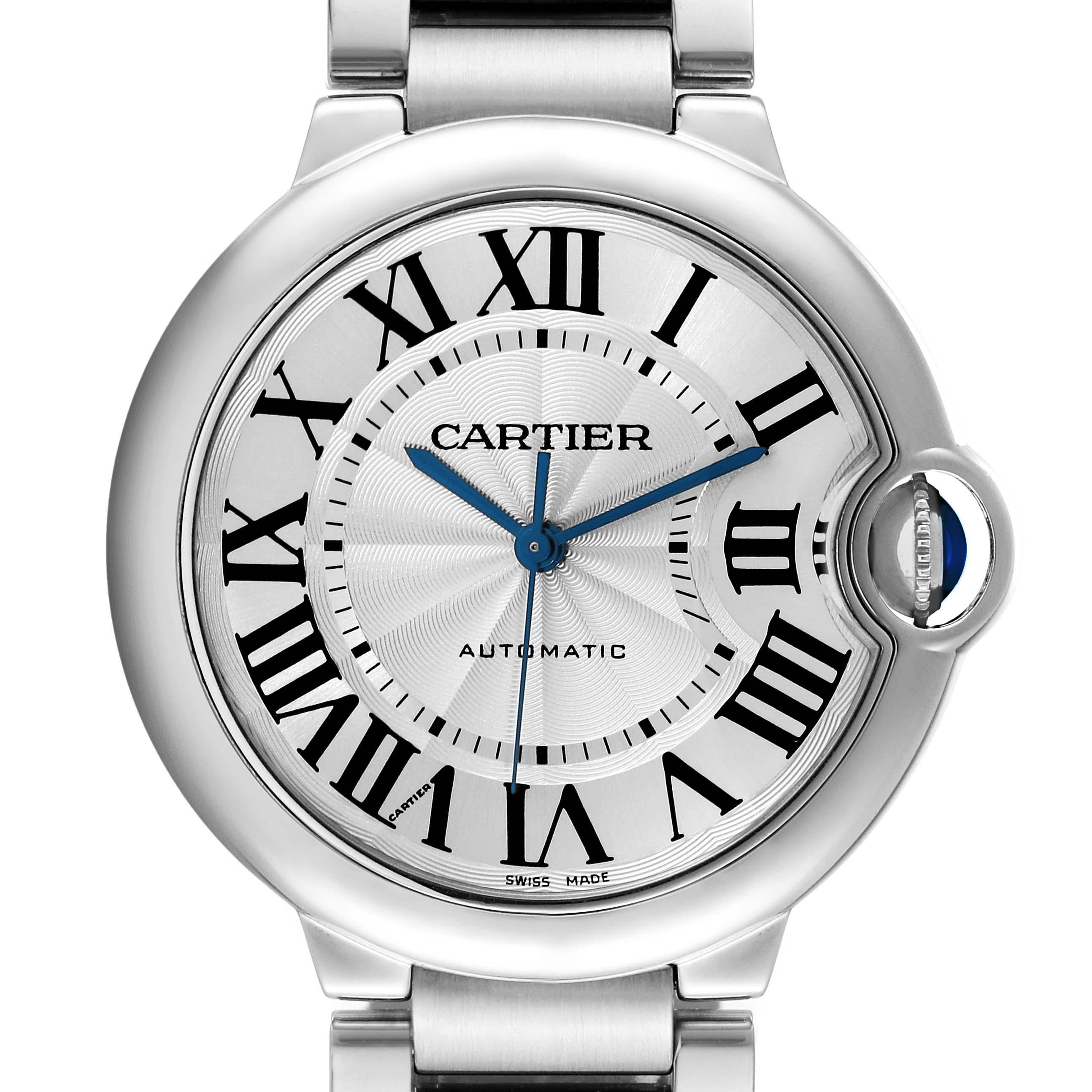 Cartier Ballon Bleu Midsize Silver Dial Steel Ladies Watch W6920046