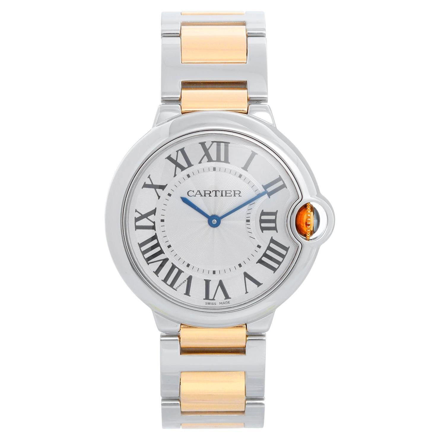 Cartier Ballon Bleu Midsize Stainless Steel Watch W69011Z4 3005 For Sale