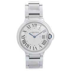 Vintage Cartier Ballon Bleu Midsize Stainless Steel Watch W69011Z4 3005