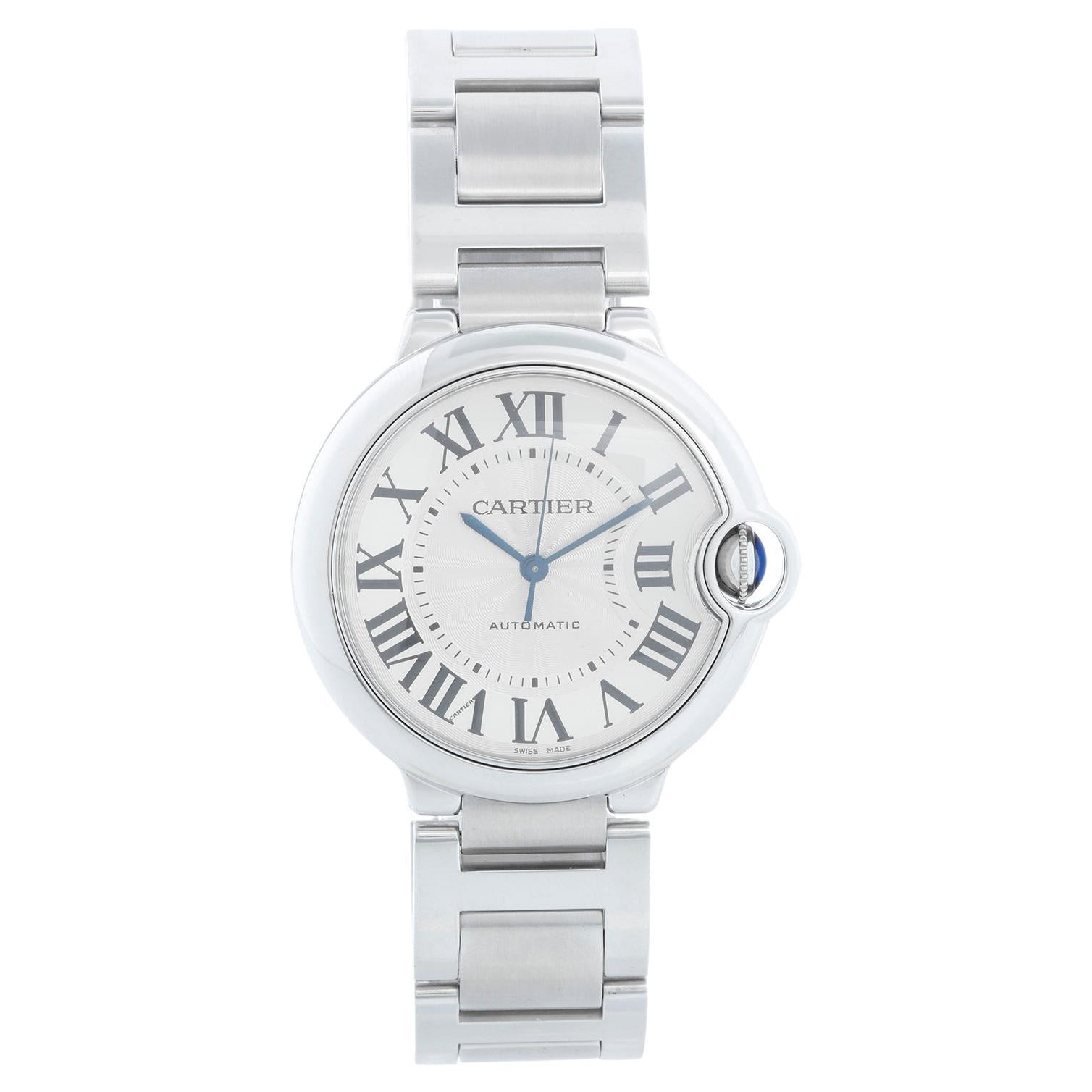 Cartier Ballon Bleu Midsize Stainless Steel Watch W6920046 3284 For Sale
