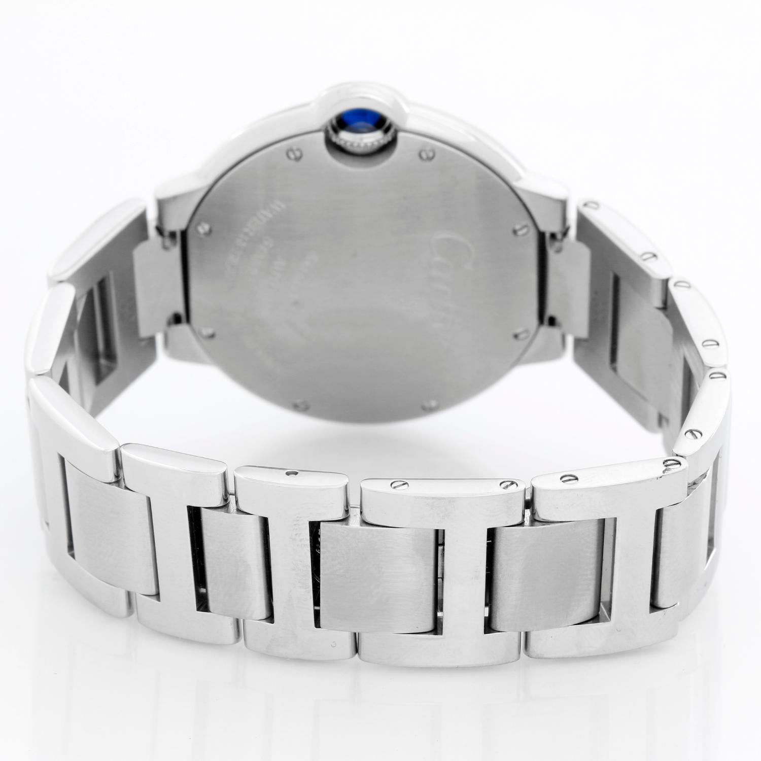 Cartier Ballon Bleu Midsize Stainless Steel Watch W6920046 In Excellent Condition In Dallas, TX