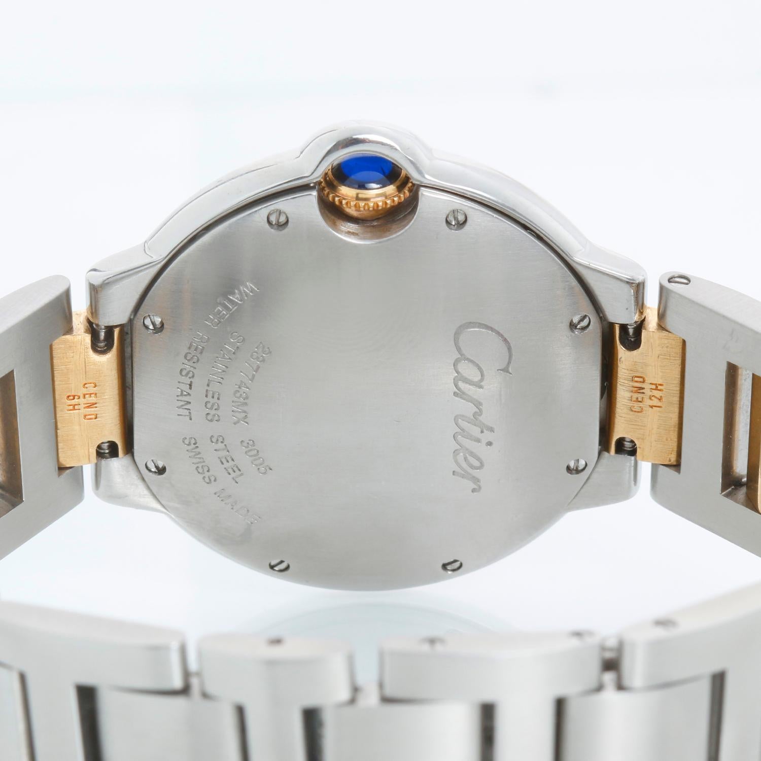 Cartier Ballon Bleu Midsize Stainless Steel & Yellow Gold Watch W69008Z3 3005 For Sale 2
