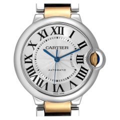 Cartier Ballon Bleu Midsize Steel Yellow Gold Ladies Watch W6920047 Papers