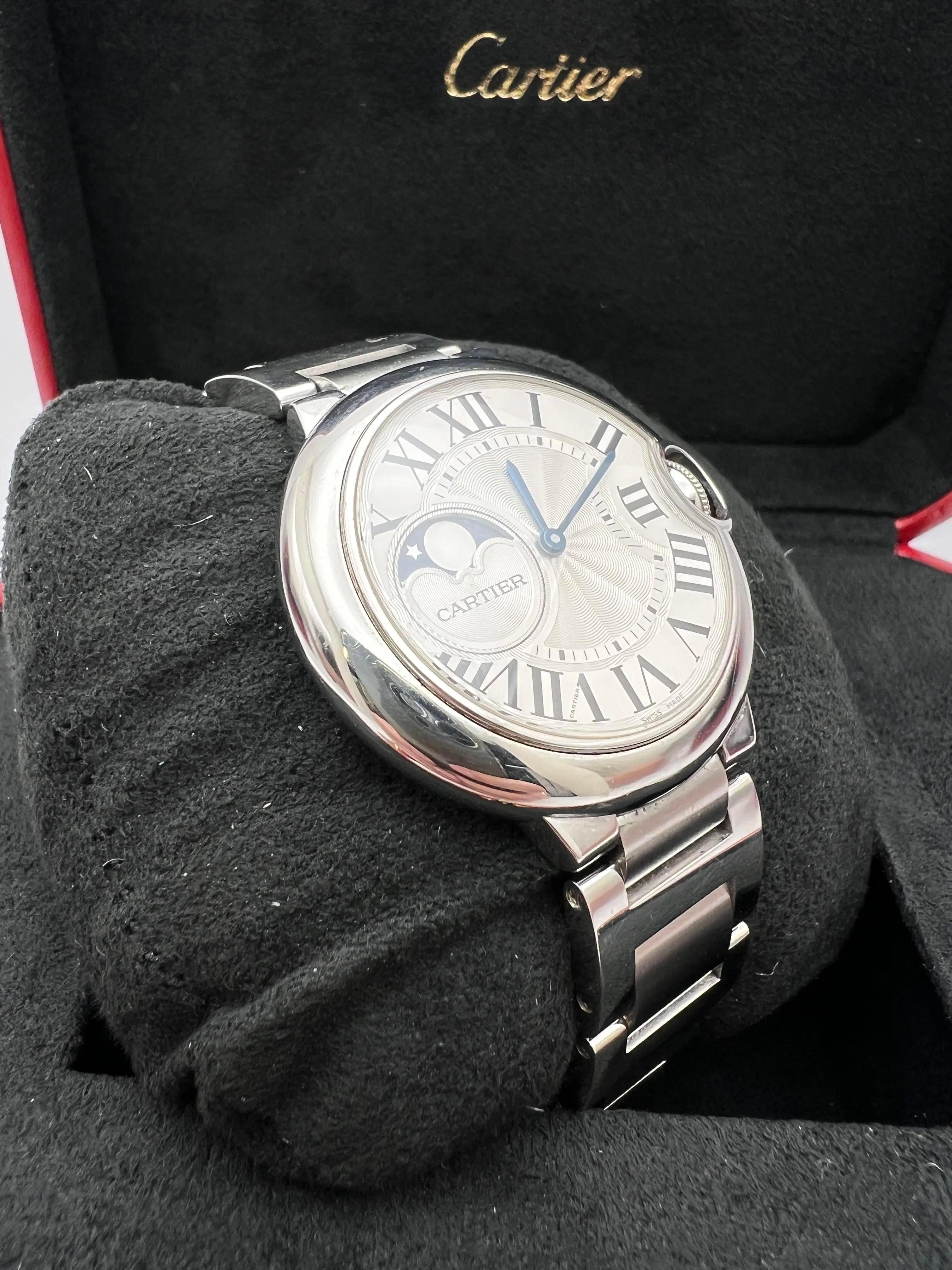 Cartier Ballon Bleu Moonphase 37mm Automatic Watch Box Papers WSBB0021 For Sale 2