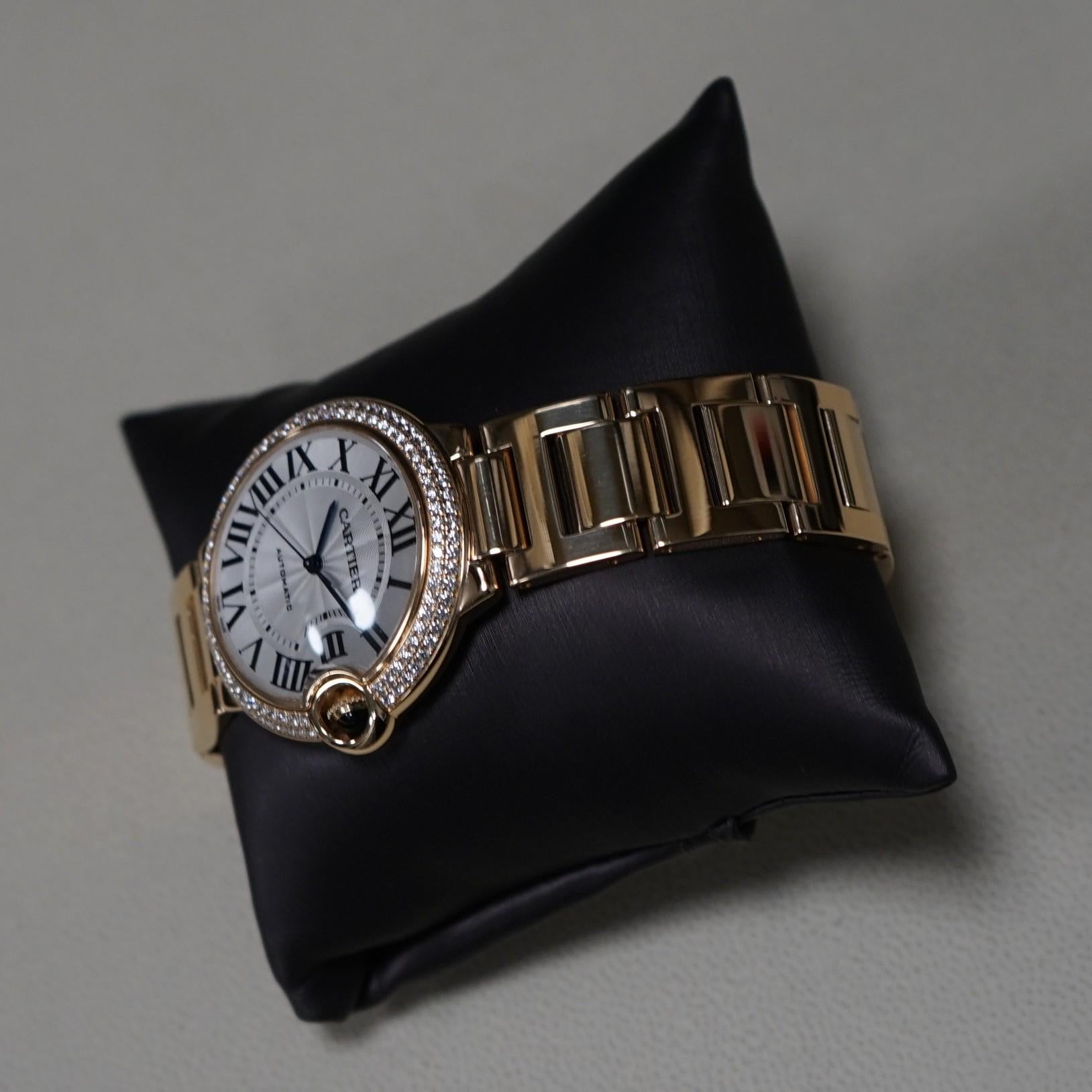 Cartier Ballon Bleu on 18 Karat Yellow Gold WJBB0007 In Good Condition In Greenwich, CT