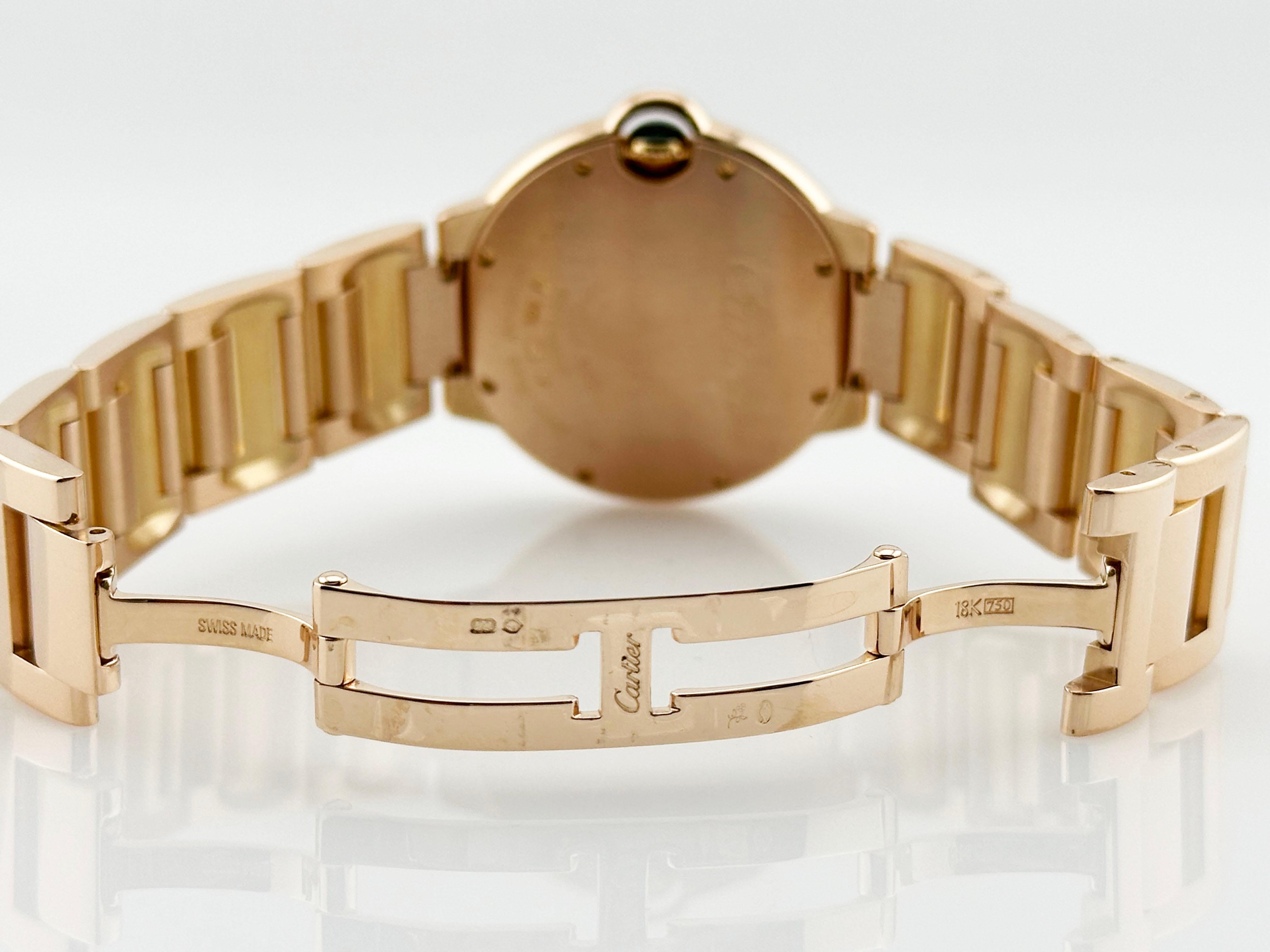 Cartier Ballon Bleu Ref 3003 18K Rose Gold 36mm For Sale 4