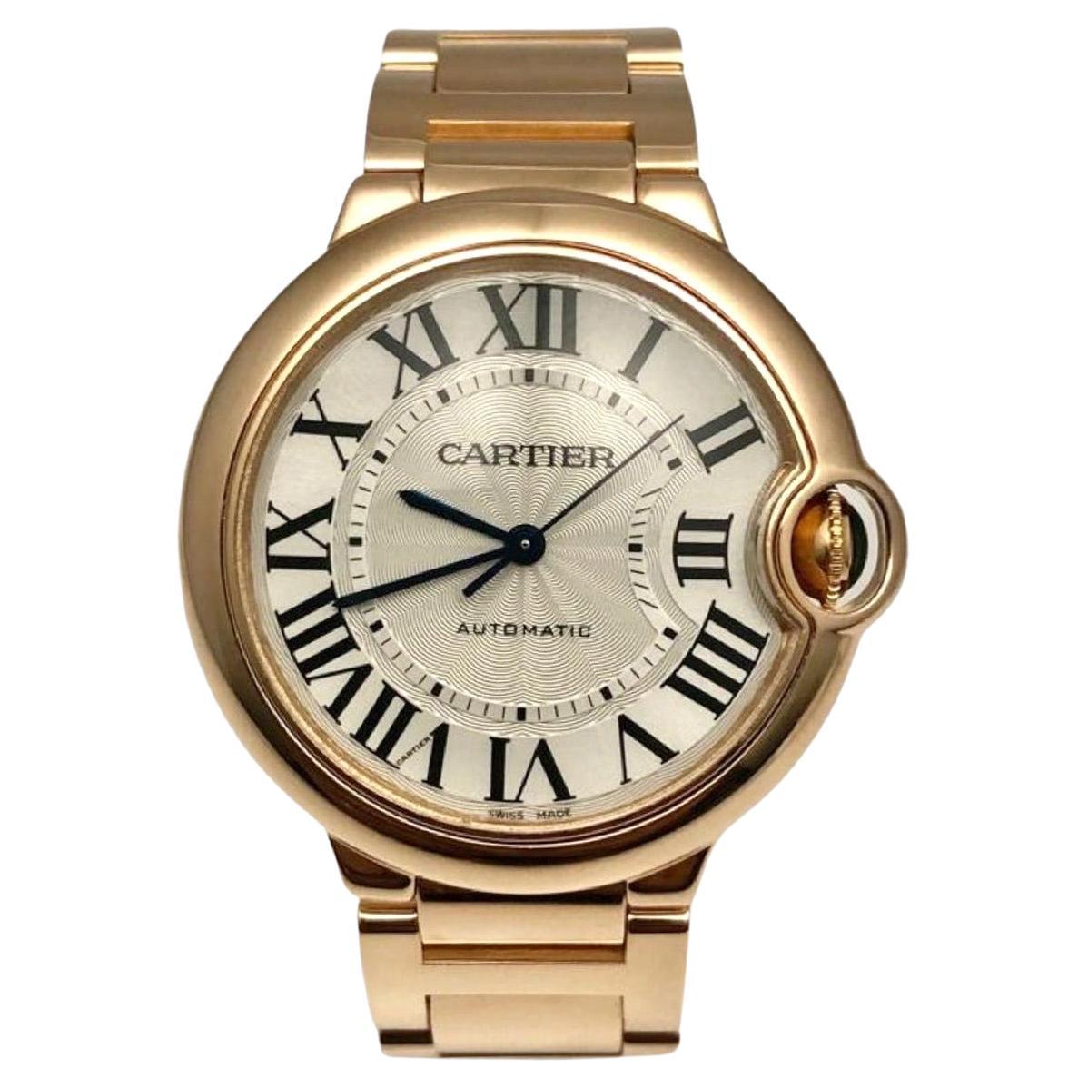 Cartier Ballon Bleu 36mm in 18k Rose Gold Auto Watch  REF. 3003 For Sale