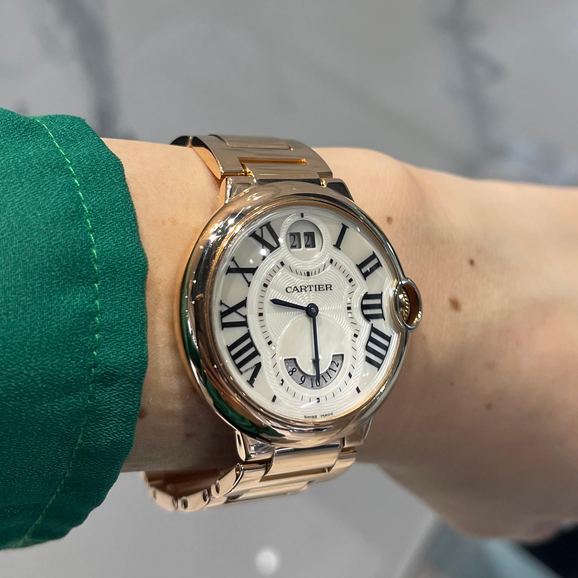 Cartier Ballon Bleu Ref: 3220 Rose Gold Watch, W6920035 For Sale 5
