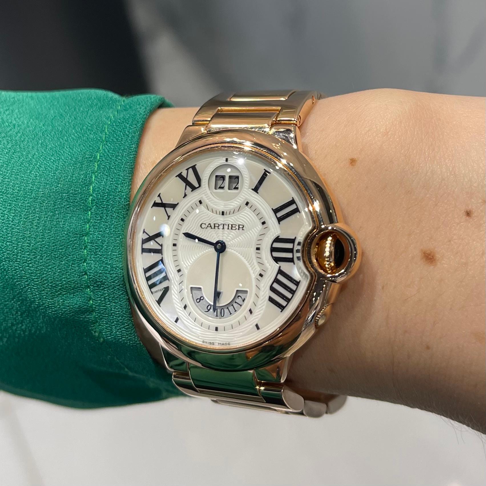 Cartier Ballon Bleu Ref: 3220 Rose Gold Watch, W6920035 For Sale 6